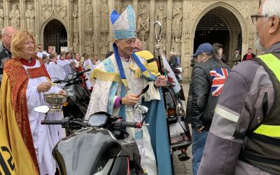 Blessing of the Bikes Makes a Joyful Noise at Exeter Cathedral